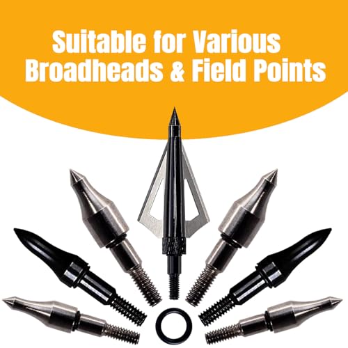 200 Pcs Archery Arrow Broadhead O-Rings 1/4inch Field Points Tips