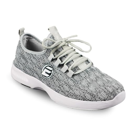 Women's Kona Slip-On Bowling Shoes - Lightweight Knit, 7 Wide / Charcoal