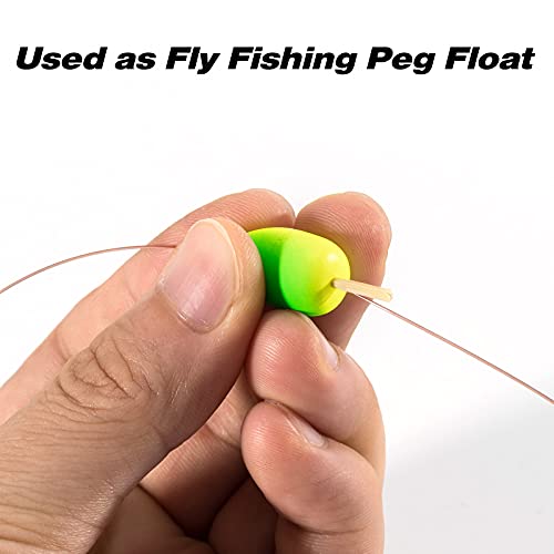 Fishing Floats 30 Pack - Oval Foam Strike Indicators - White with Dots, Medium (1/3" x 2/3")