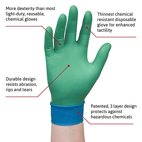 Microflex 93-260 Nitrile and Neoprene Gloves - Disposable, Chemical Resistant, Size Large (Pack of 50)
