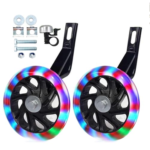 Dark Gray Flash Mute Bicycle Training Wheels for 12 Inch Bikes