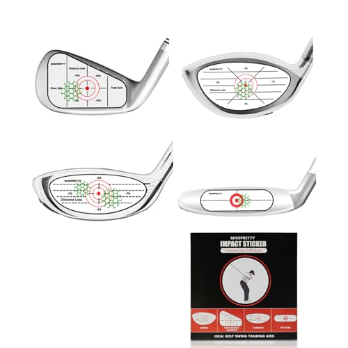 Golf Club Impact Tape Training Stickers - Mixed Club Set (240 Pack)