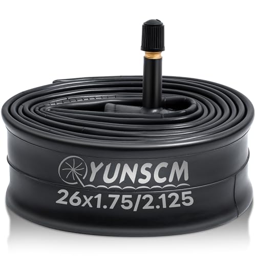 26-Inch Bike Tube 26x1.75/2.125 with Schrader Valve - Durable Butyl Rubber