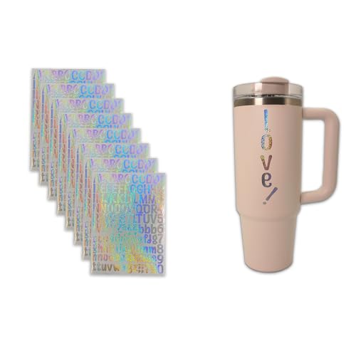 Holographic Name Stickers for Stanley Cup - 8 Sheets Silver