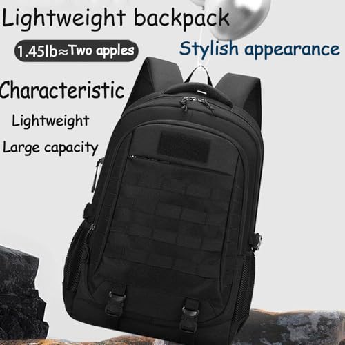 Lawaia Black 45L Military Tactical Backpack Waterproof Hiking & Survival Pack