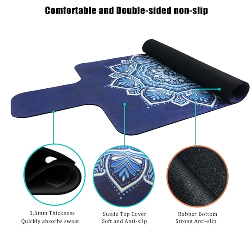 Thickened Non-Slip Pilates Reformer Mat Cover - Blue