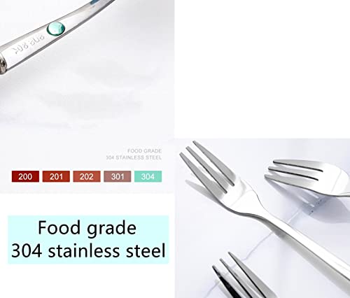 Cute Cat Spoon and Fork Set - 5.7 Inch White & Black