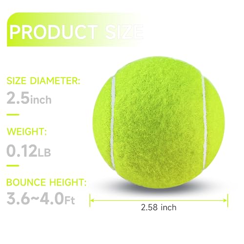 Training Tennis Balls - 4 Pack Durable Practice Balls for Dogs & Beginners - Yellow