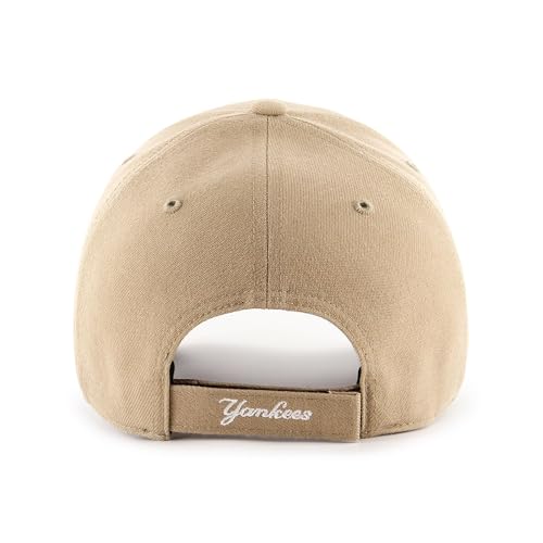 New York Yankees MVP Baseball Cap Khaki One Size - Structured Wool Blend Hat