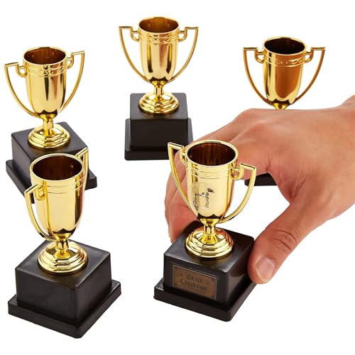 Customizable Halloween Costume Contest Trophies - 5-Pack with Stickers