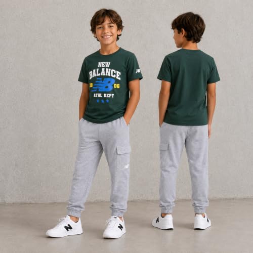 New Balance Boys 2-Piece Green Graphic T-Shirt & Jogger Pants Set - Size 16