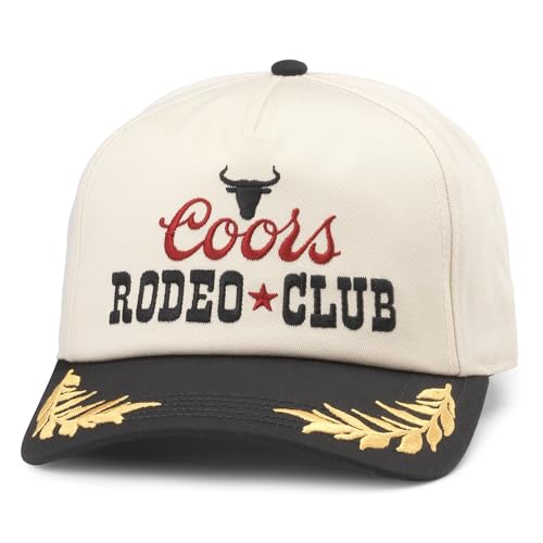 American Needle Coors Beer Unisex Adjustable Snapback Baseball Hat - Club Captain Ivory/Black