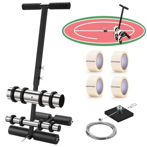 Adjustable Basketball Court Line Tape Applicator - Silver+Black