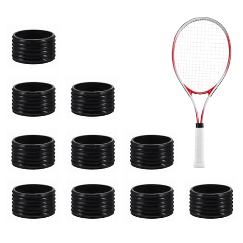 10 PCS Rubber Tennis Racket Grip Rings - Non-Slip Overgrip