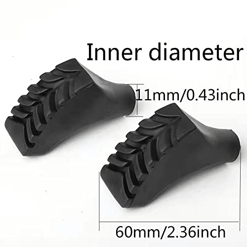 Assorted Trekking Pole Tips - 8-Piece Replacement Set