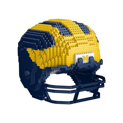 Michigan Wolverines 3D BRXLZ Puzzle Replica Helmet Set - One Size