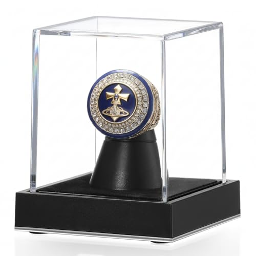 Clear Acrylic Championship Ring Display Case with Velvet Interior