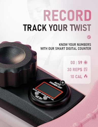 Waist Twister Machine with Digital Counter - Pink