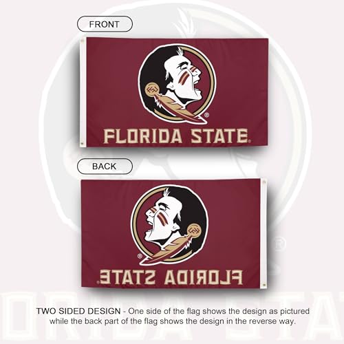 Red FSU Flag 3x5 Ft - Single-Sided Team Logo Banner
