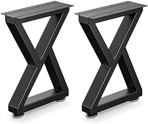 Likapop 28" Metal Table Legs, Bench Legs Chair Legs, Heavy Duty Desk Legs Coffee Table Legs, Black Metal End Table Legs, DIY Furniture Legs (28" Z-Type)
