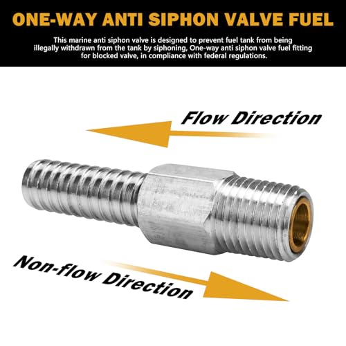 Marine Anti Siphon Valve Fit for Boat Fuel Tank Pickup Tube with 1/4"