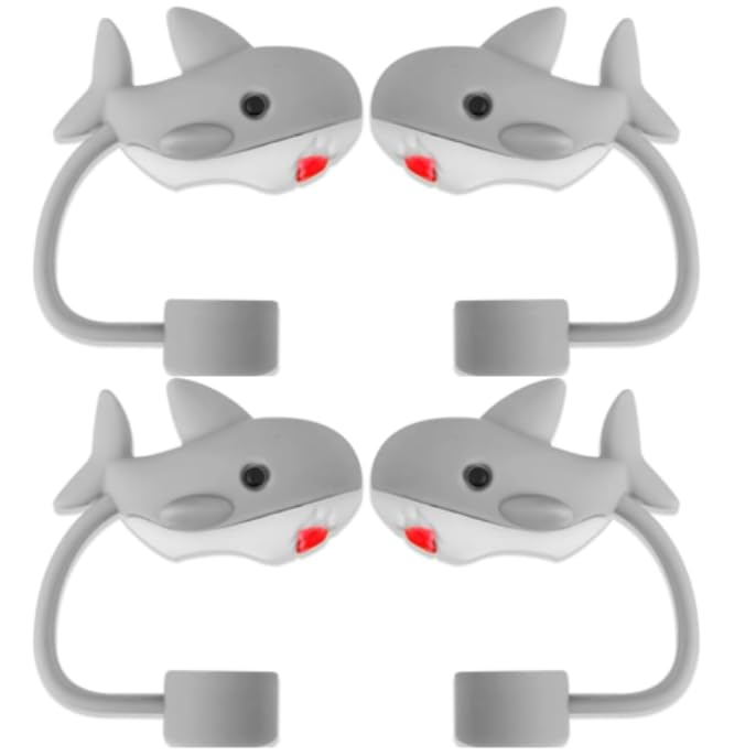 Silicone Shark Straw Cap Covers for 40oz & 30oz Tumblers