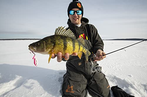 Ice Fishing Jigging Spoon Lure - UV Bubblegum, 3/8 OZ