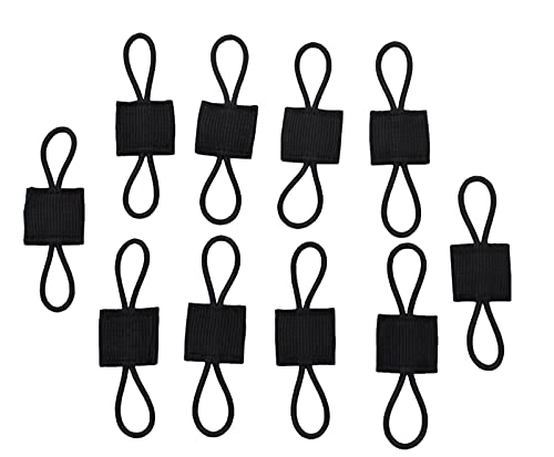 MOLLE Web Retainer Tactical Gear Clip - 10 Pack - Black