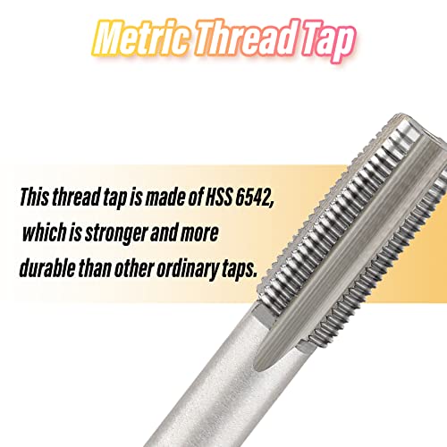 Piutouyar Metric Thread Tap, HSS M16 x 1.5mm Metal Thread Tap, Right Hand Threading Tap for Machine