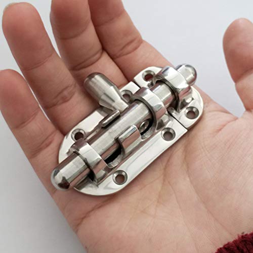 Keihui 2-3/8 Inch Marine Stainless Steel Locker Latch Slide Bolt - Durable Boat Window & Door Hardware
