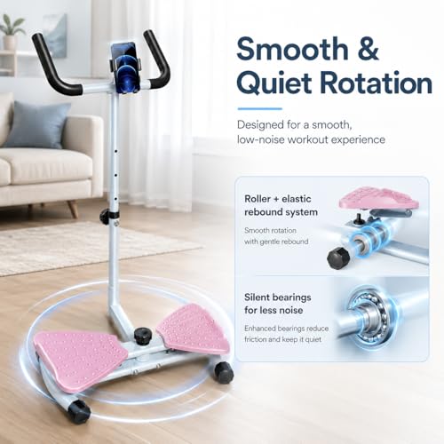 Waist Twisting Machine with Handlebar & Phone Holder - 330 lbs Capacity