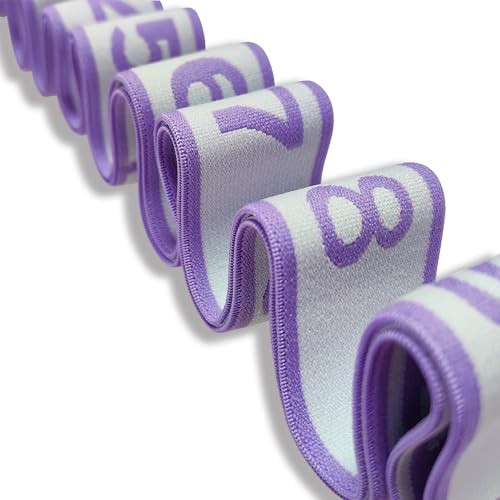 Elastic Yoga Stretch Band with 10 Loops - Purple