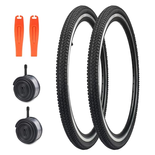2 Pack 26x1.5 Bike Tire with Tubes City Mountain Vintage Bicycle