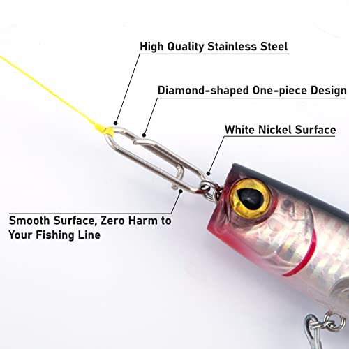 50-Pack High Strength Fishing Power Clips for Quick Lure Change