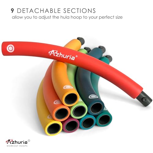Weighted Hula Hoop for Adults - 3.2lb, 43in Diameter, Multicolor