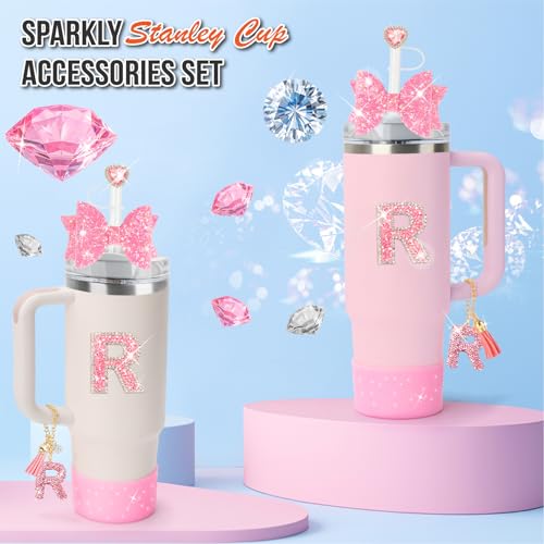 Personalized Sparkly Accessories Set for Stanley Cups - 5pcs