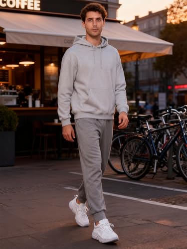 YOYI ABPOPA Mens Sweatpants with Pockets 4 Pack: Black, Navy, Army Green & Heather Grey Joggers