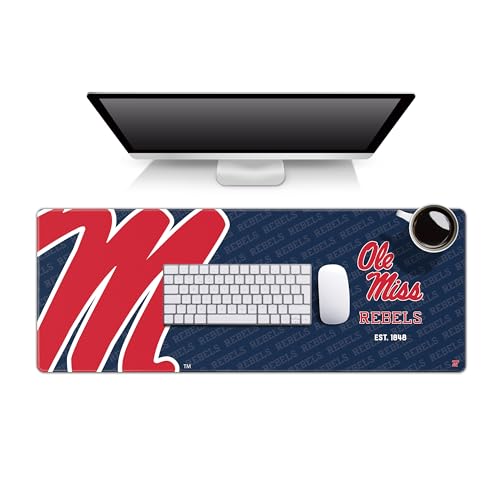 Mississippi Rebels Desk Pad - Water & Stain Resistant, 31.5" x 12"