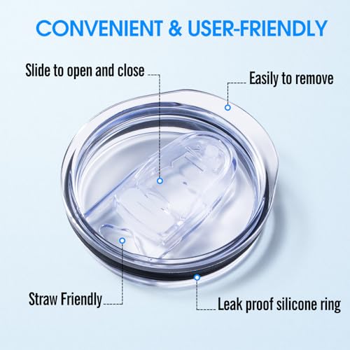 20oz Skinny Stainless Steel Tumbler Replacement Lids - 3 Pack