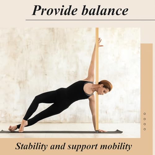 5ft Bamboo Yoga Stick Set - 6 Pcs Non-Slip Stretching Tool
