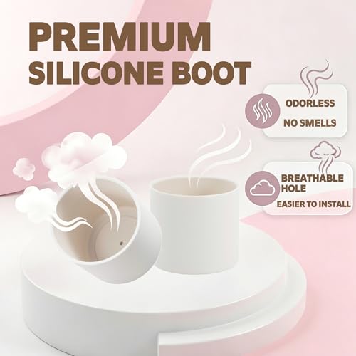 Silicone Sleeve for HydroJug Kid 20 oz Water Bottle - Cream White