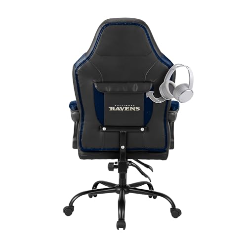 Oversized Baltimore Ravens Office Chair with Adjustable Backrest