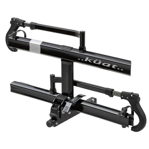 Lightweight 2-Bike Hitch Rack with Cable Lock - 2" Black Metallic & Gray Anodize