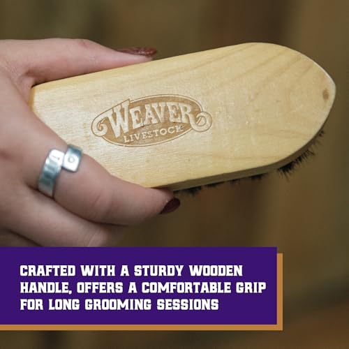 Livestock Grooming Brush - Wooden Barn Brush for Goats, Sheep, Pigs, Cattle