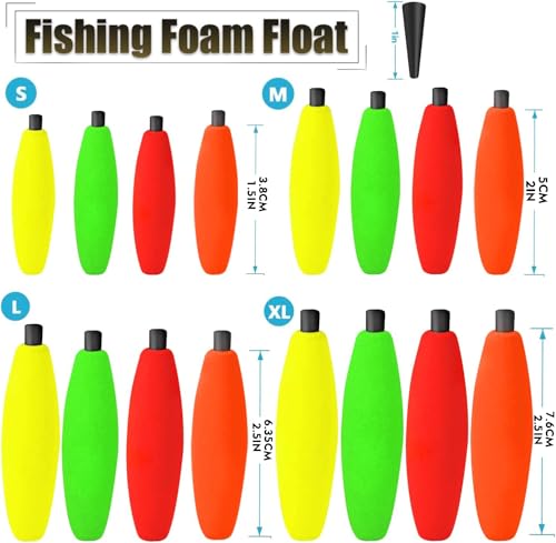 Peg Floats for Catfish & Crappie - 1.5in, 8-Pack Fishing Corks