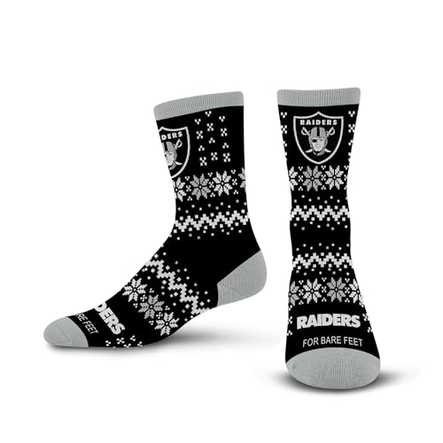 Las Vegas Raiders Youth Crew Socks - Team Sweater Design