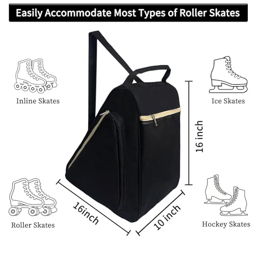 Large Capacity Roller Skate Bag with Adjustable Strap