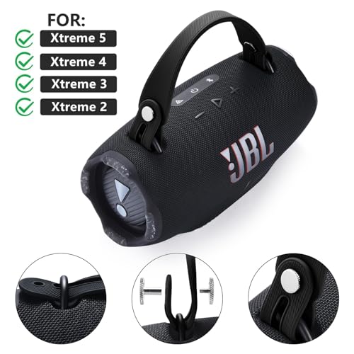 YaoshanTuda Silicone Detachable Hand Strap for JBL Xtreme 5/4/3/2 Speaker - Black