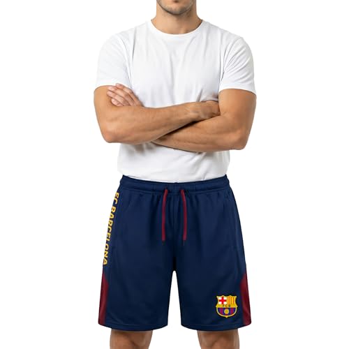 FC Barcelona Soccer Shorts for Men - Medium, Navy