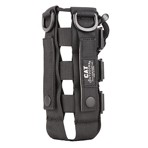 Black MOLLE Water Bottle Holder 40 oz Tactical Pouch for Backpack & Belt